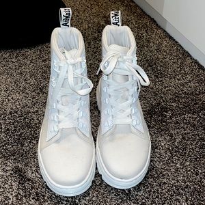 Dr. Martens White platform combat boot